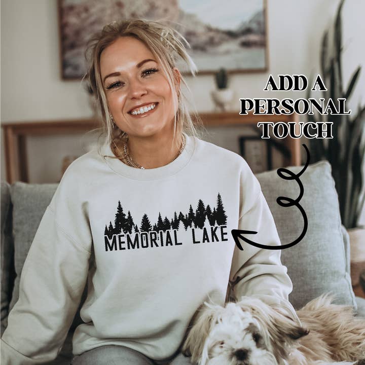 Tree Line Personalisiertes Lake-Sweatshirt | Sommerbekleidung für den Großhandel von DIYxe