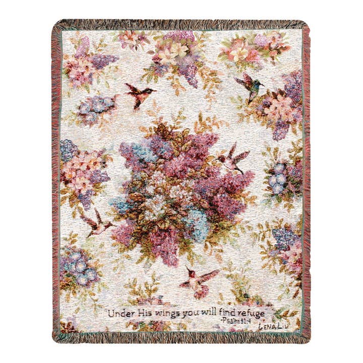 Whisper Wings W/Vers -Liu-50X60 Tapestry Throw for wholesale by Manual Woodworkers and Weavers, Inc.