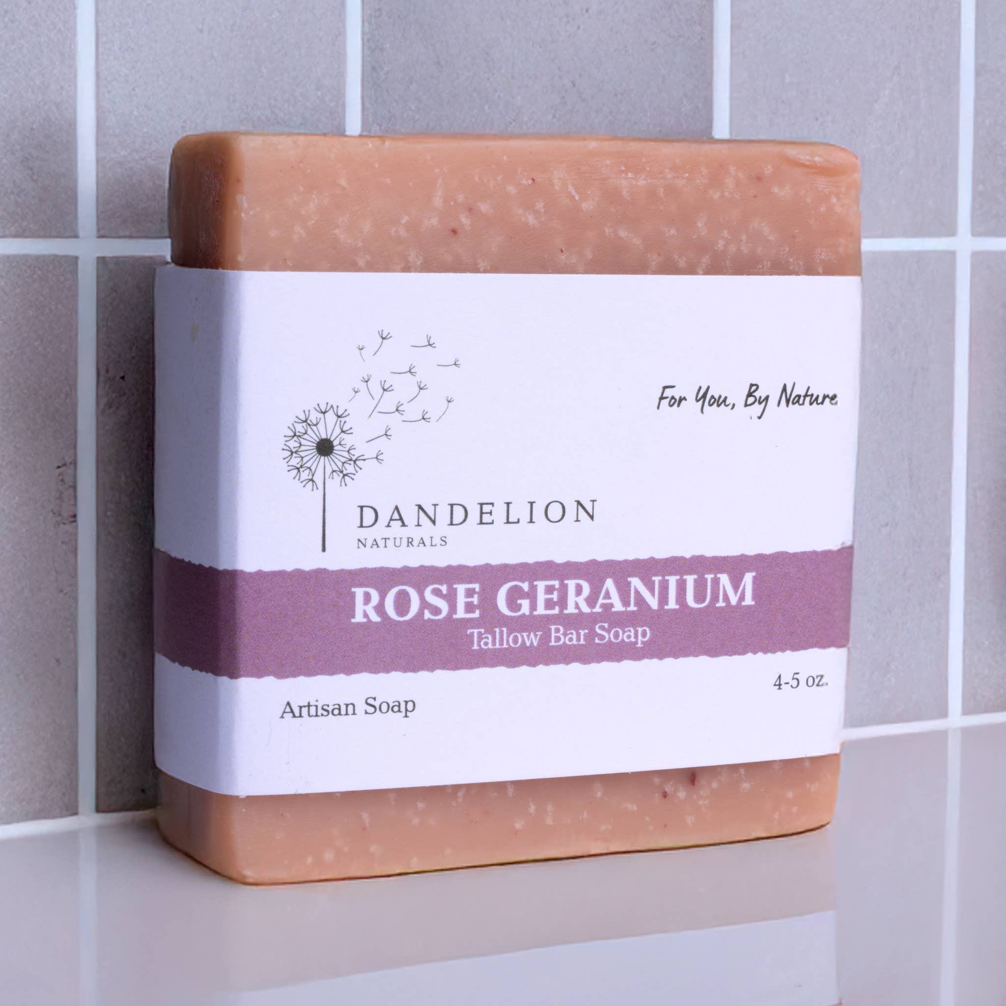 Dandelion Naturals - Wholesale Bar Soap - Rose Geranium Tallow Bar Soap | Tallow Skin Care | Bar Soap