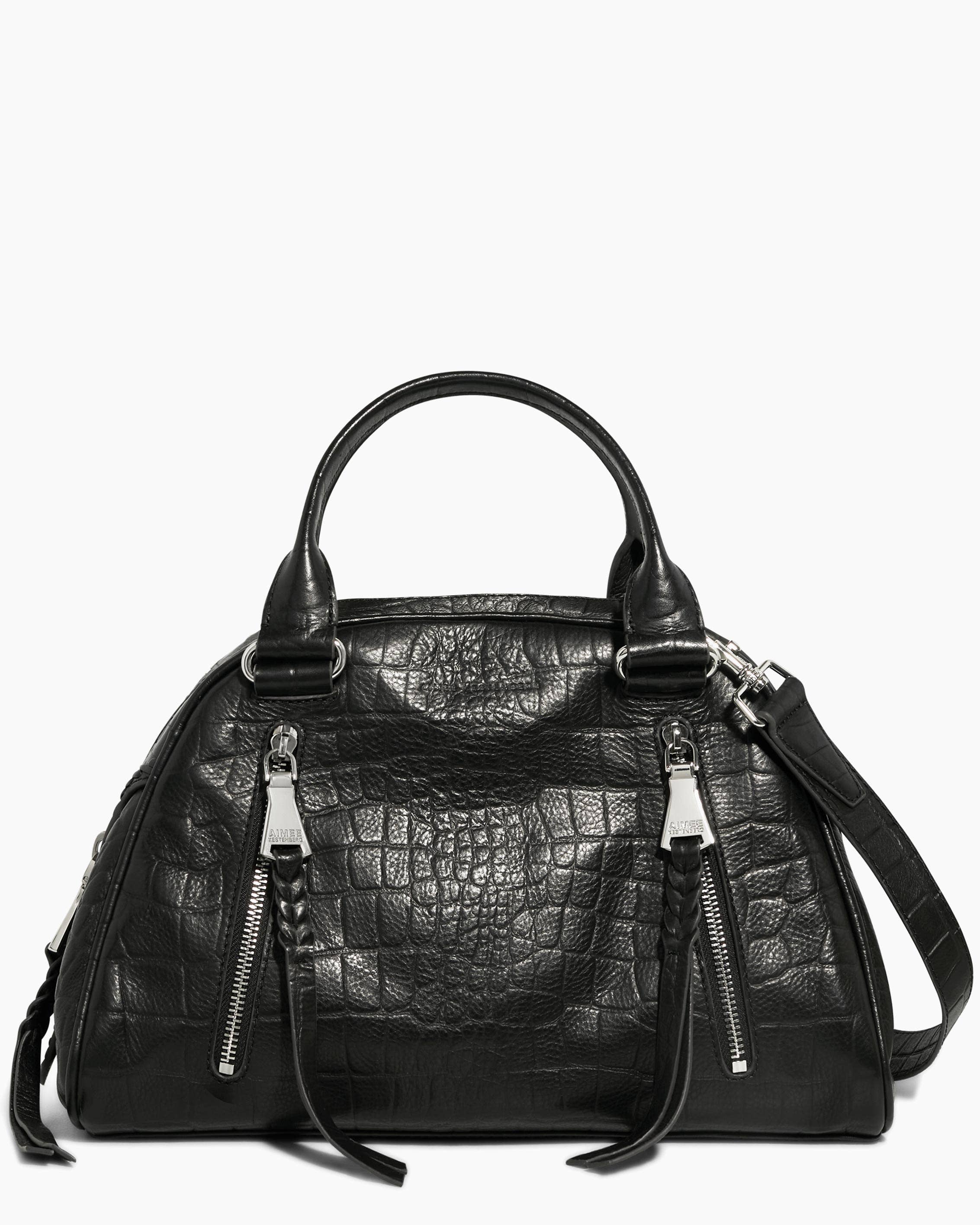 Black Croco Day Dream Satchel for wholesale on Faire0