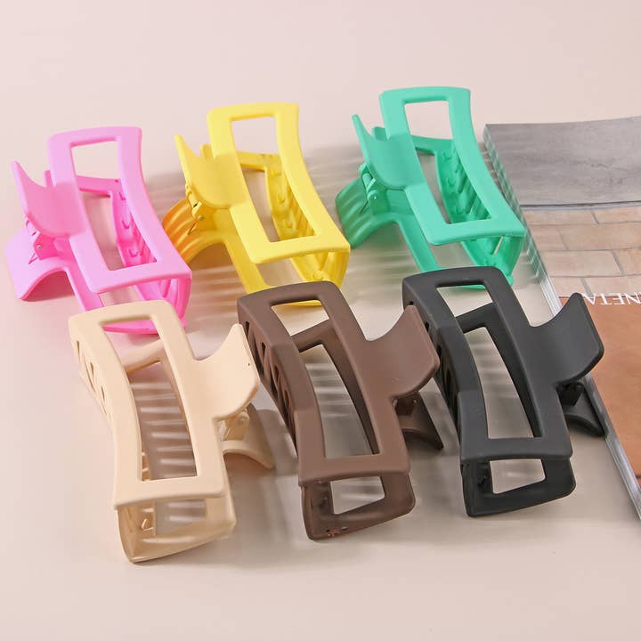 ACCITY - Wholesale Hair Clip - Women's - 5.12" Jumbo Flat Hair Claw Clip – Strong Hold_CWAHA10913