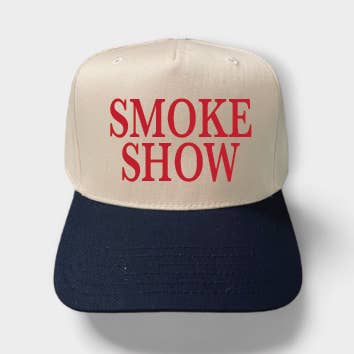Happi Style - Vente Casquette de camionneur – unisexe - Casquette Trucker Classique Smoke Show | Blanc/Noir