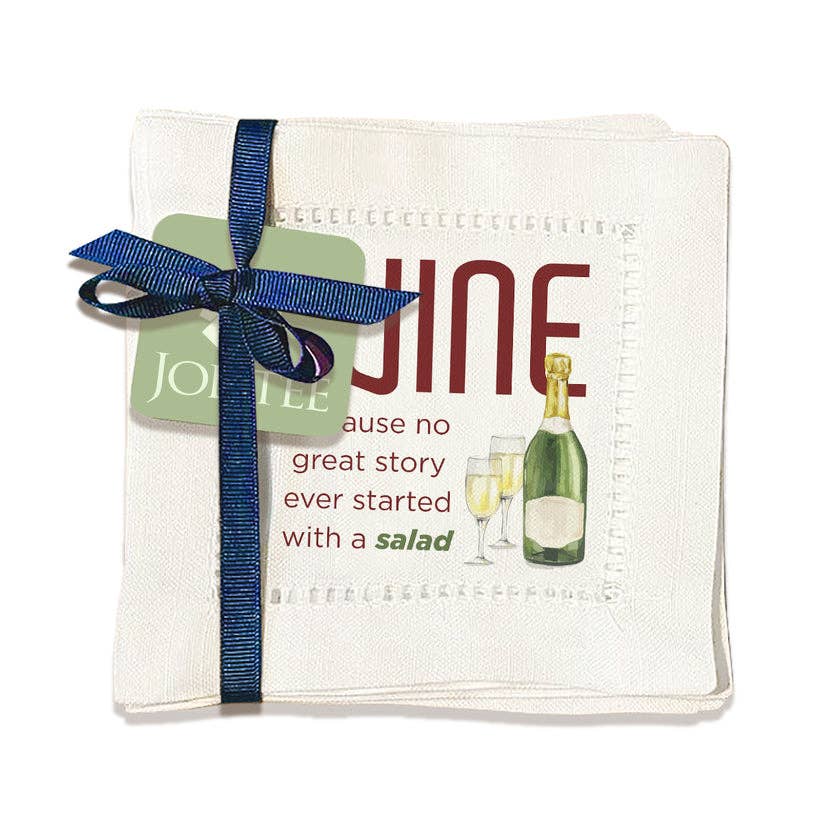 Jolitee – Engroshandel Middags- og stofserviet – Vinsalat Hemstitch Servietter0