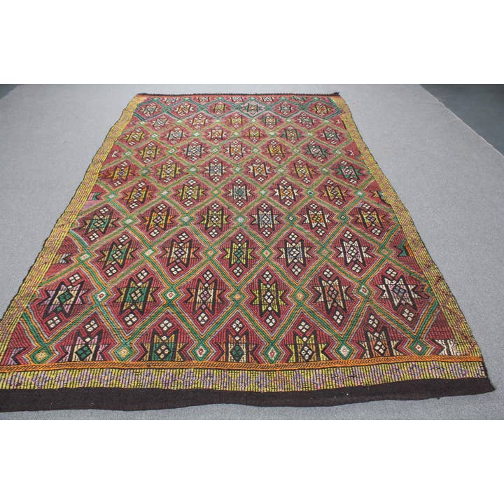 Exotisk turkisk matta, livfulla geometriska mönster, SCR-1609 för wholesale av The Loom Wholesale