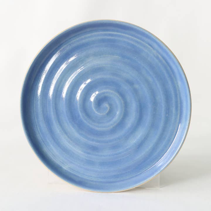 Pacific Blue Classic Cake Plate for wholesale by Katie L Thompson Designs