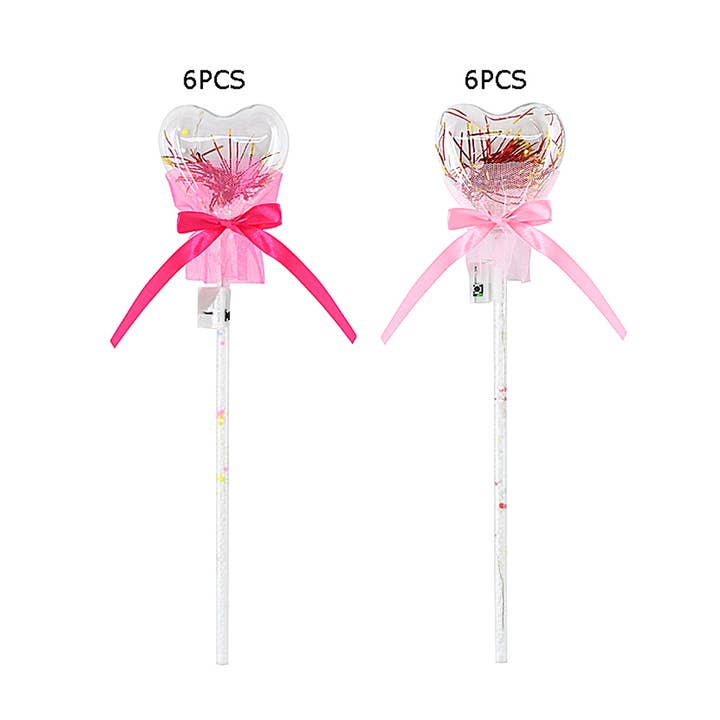 Sensibling Corp. - Wholesale Light-Up Toy - Kids & Baby - 12PCS - Light Up Bow Tinsel Glow Sticks1