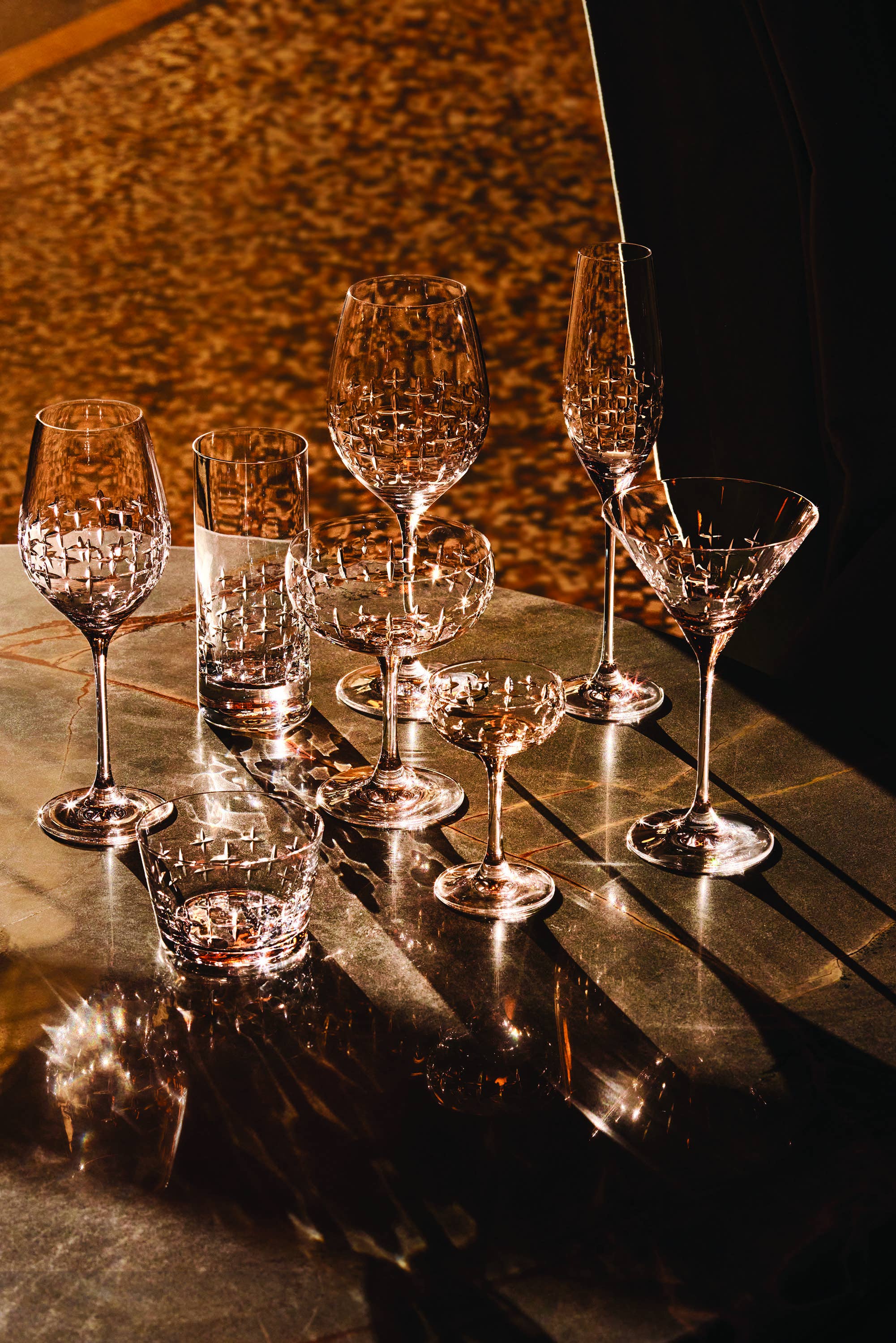 Degrenne Paris - Wholesale Cocktail/Liquor Glass - NEWPORT TWIST - GIFT BOX OF 4 MARTINI GLASSES3