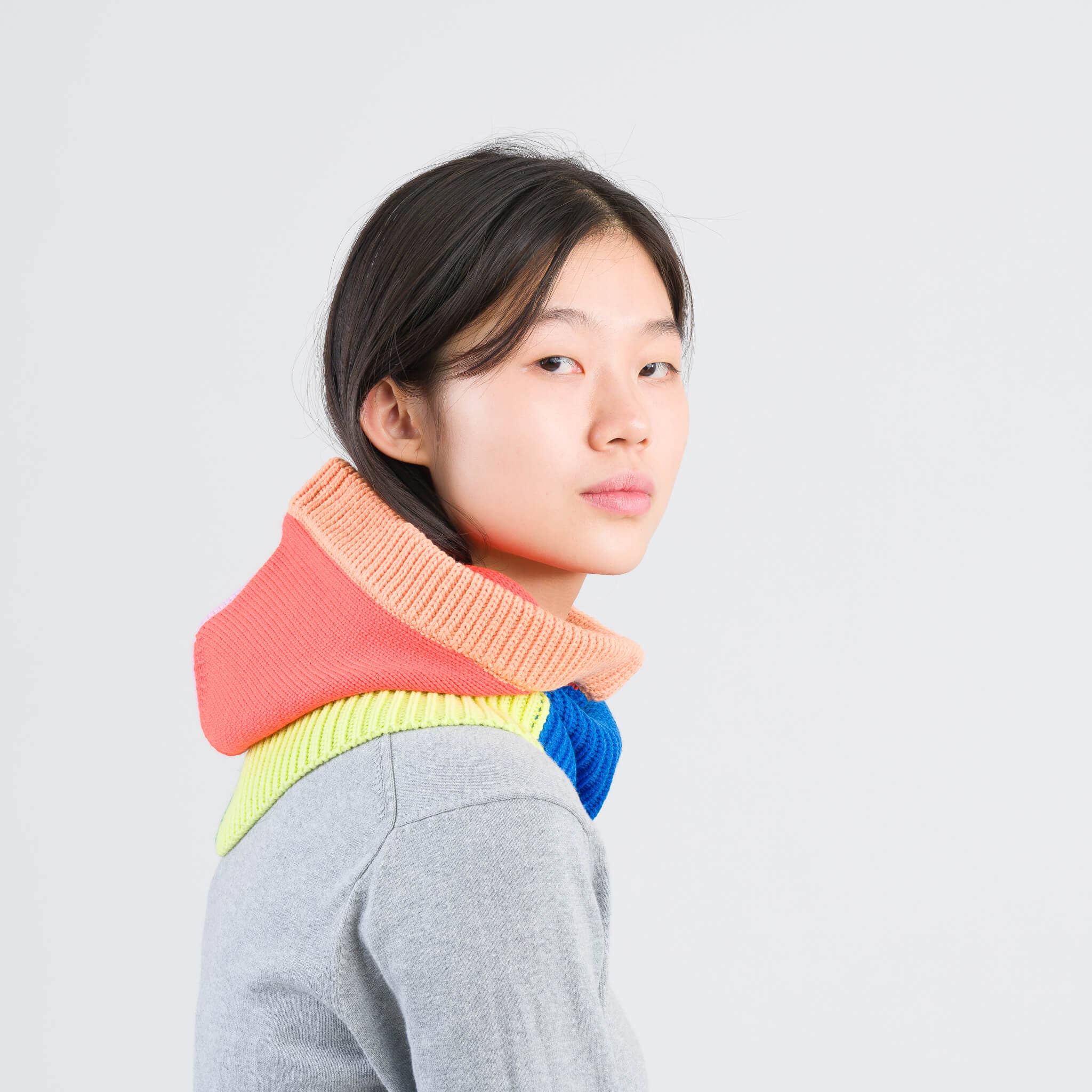 VERLOOP | knits - Wholesale Balaclava - Unisex - Mismatch Knit Hood3