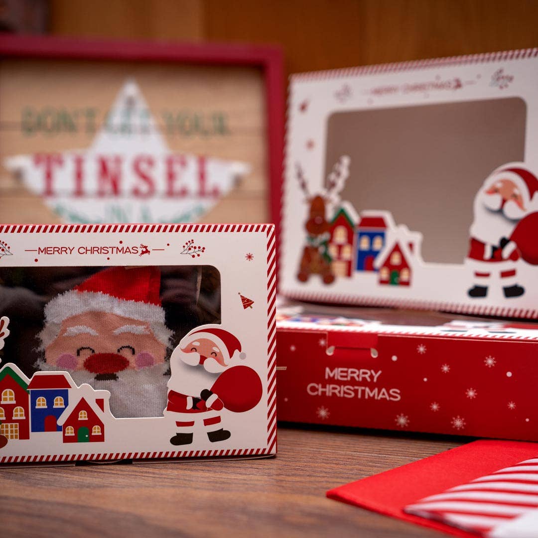 Emartbuy - Wholesale Gift Box - 16.5x11x5cm Festive Gift Box w/ Santa & Reindeer Pack of 126