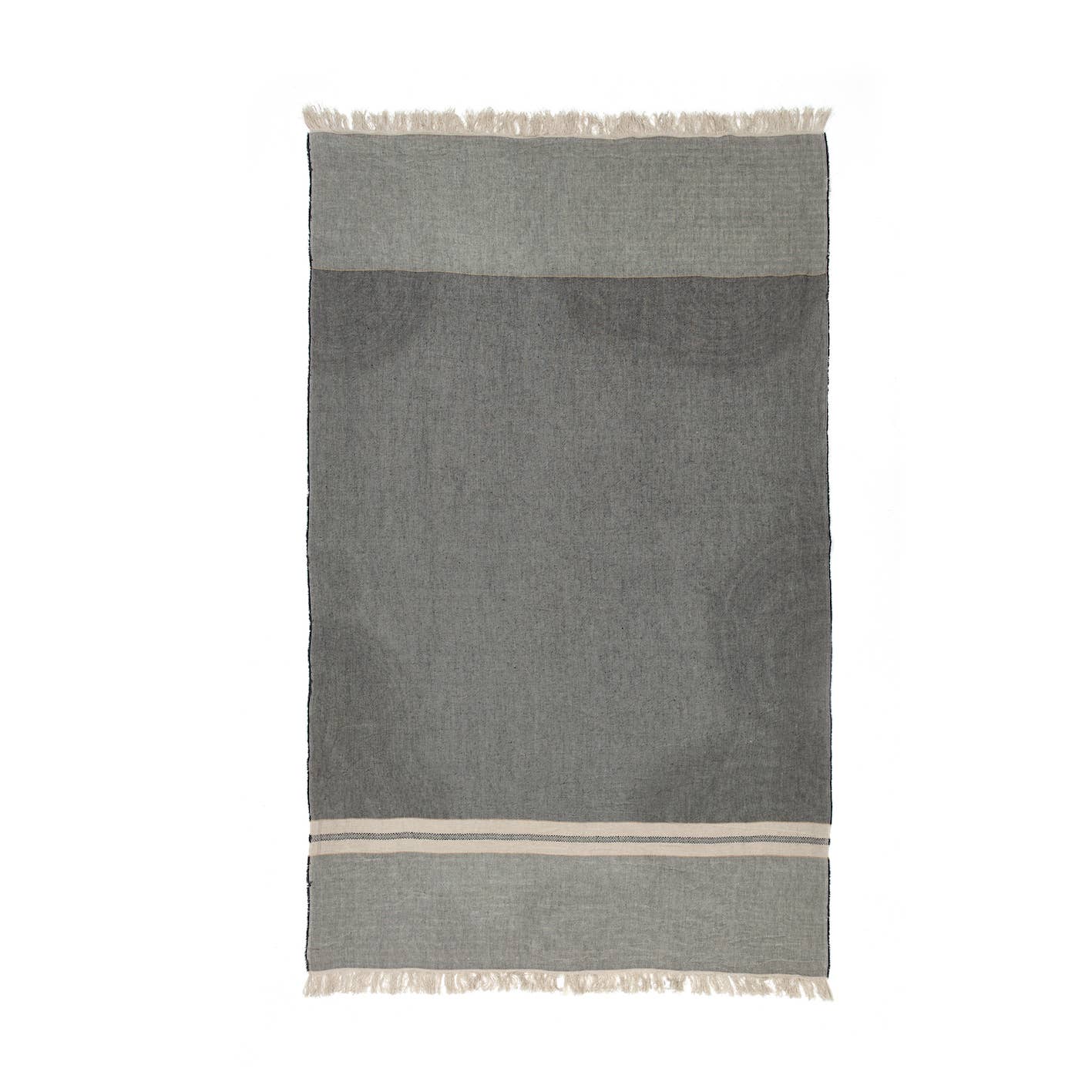 Libeco Home - Wholesale Beach Towel - The Belgian Towel Fouta 110x180cm Tack stripe1