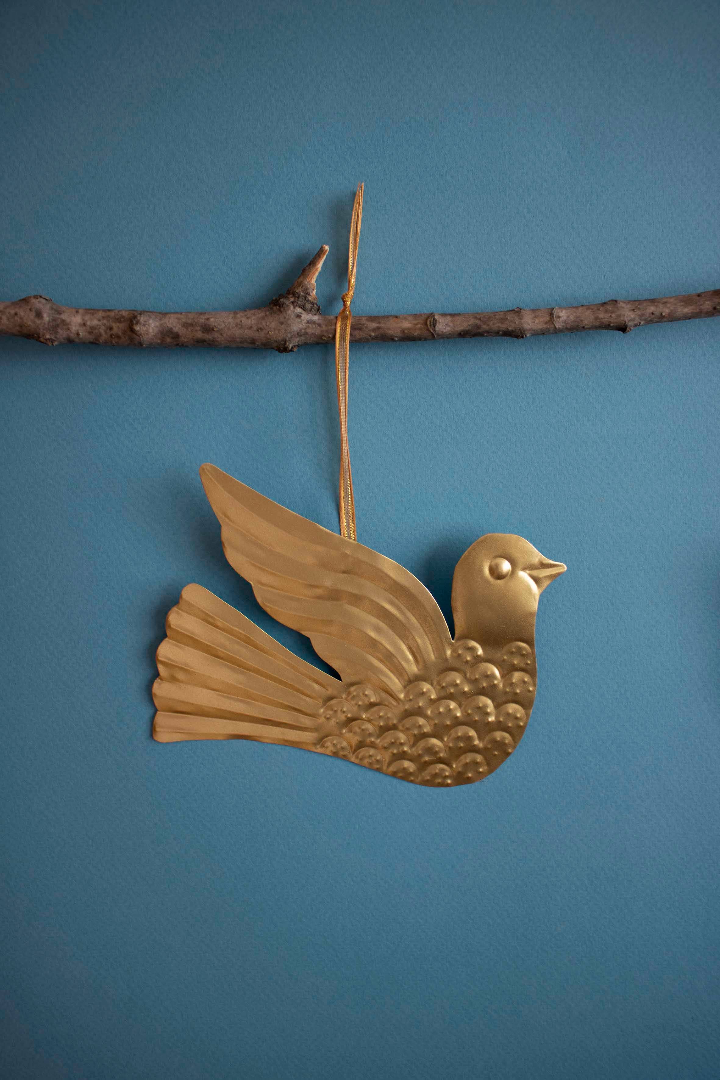 P.I.Project America - Wholesale Decorative Tassel/Wall Drop - Milagros Mexicanos - Golden doves - tin ornament3