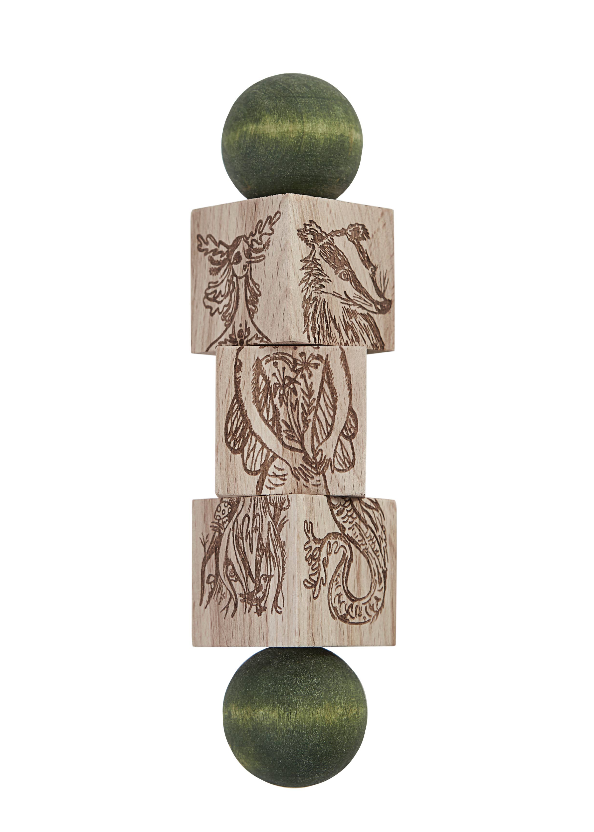 Wooden Story Sp. z o.o. - Wholesale Houten speelgoed - Kinderen - Draai de blokken - Magisch bos - groen1