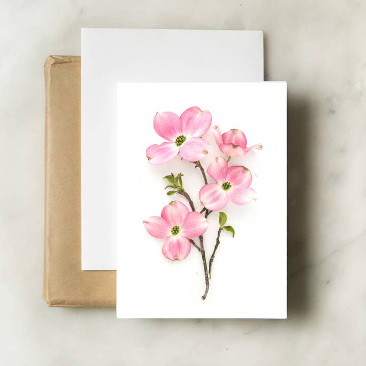 Card - Pink Dogwood for wholesale by Bottle Branch