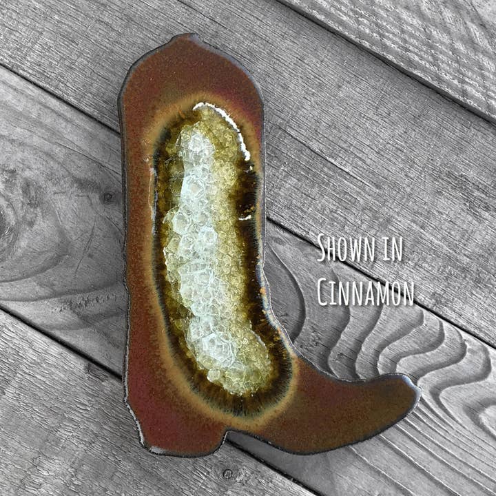 Cowboy Boot Coaster for wholesale by Dock 6 Pottery