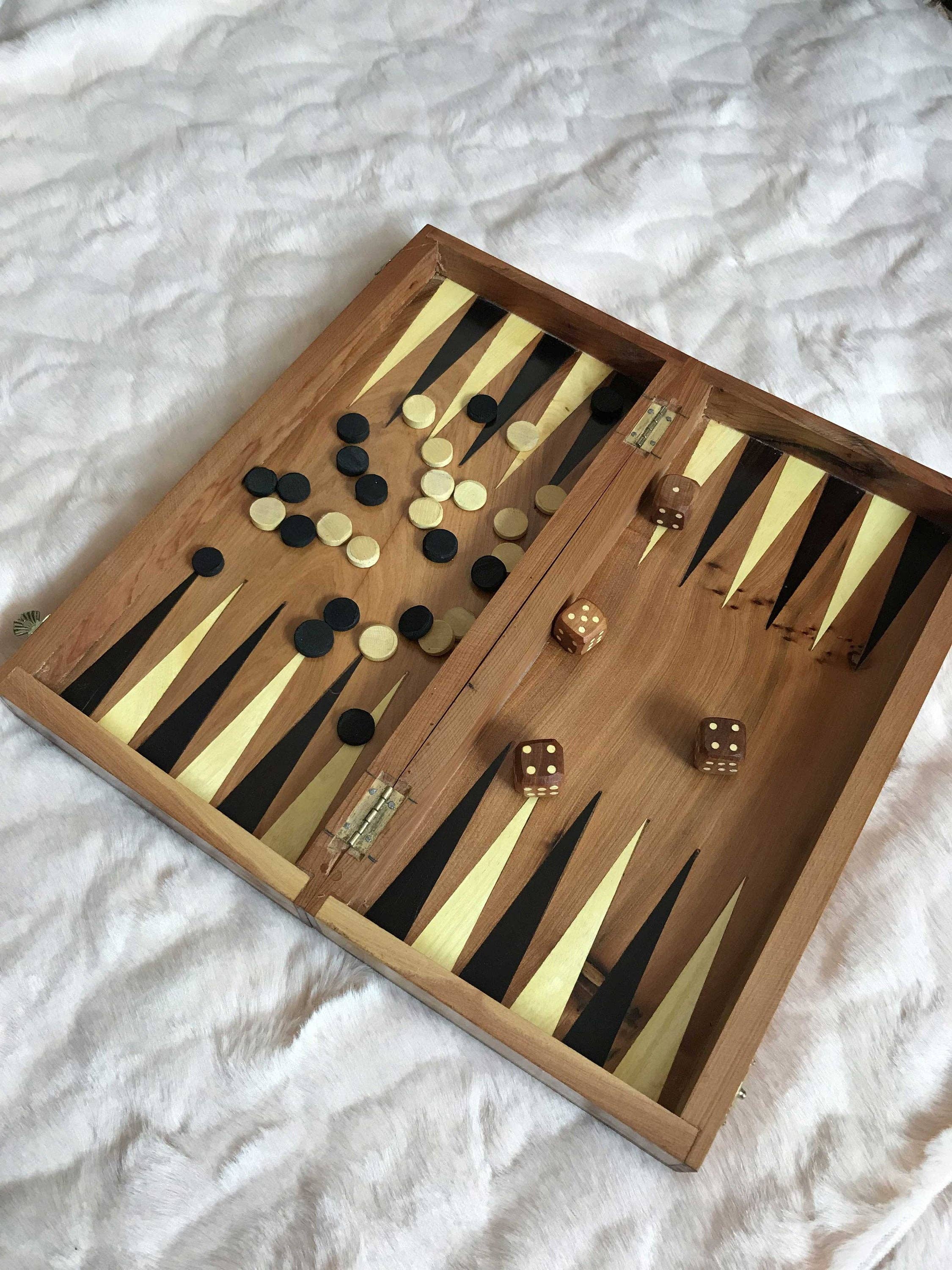 AtlasPerles – wholesale Jewellery box/organiser – Moroccan backgammon and chess set game,handmade chess - backgammon board games,one board multiple games,lemon thuya wooden games7