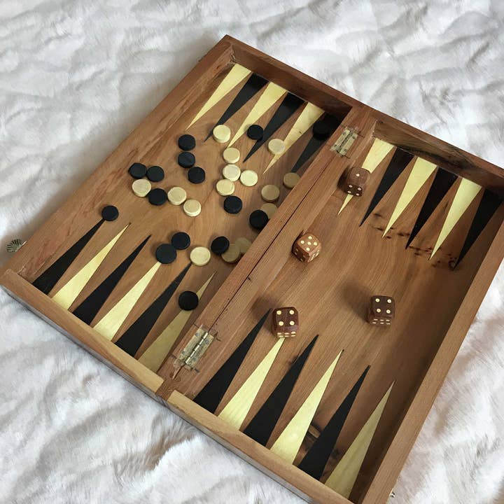 AtlasPerles – wholesale Jewellery box/organiser – Moroccan backgammon and chess set game,handmade chess - backgammon board games,one board multiple games,lemon thuya wooden games7