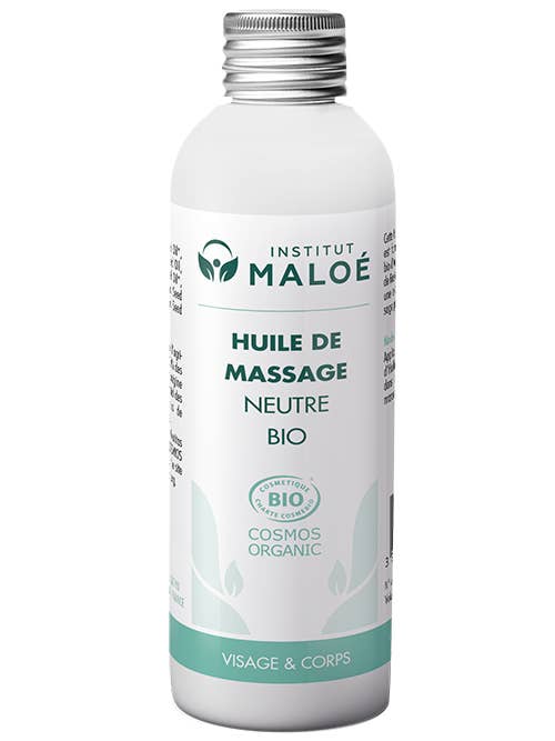 Organic neutral massage oil for face and body - 100 mL for wholesale by Institut Maloé