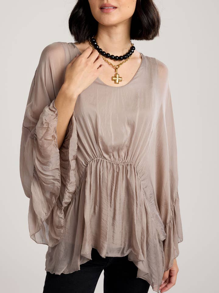 CobbleStone Living - Wholesale Blouse - Women's - Valeria Silk Top1