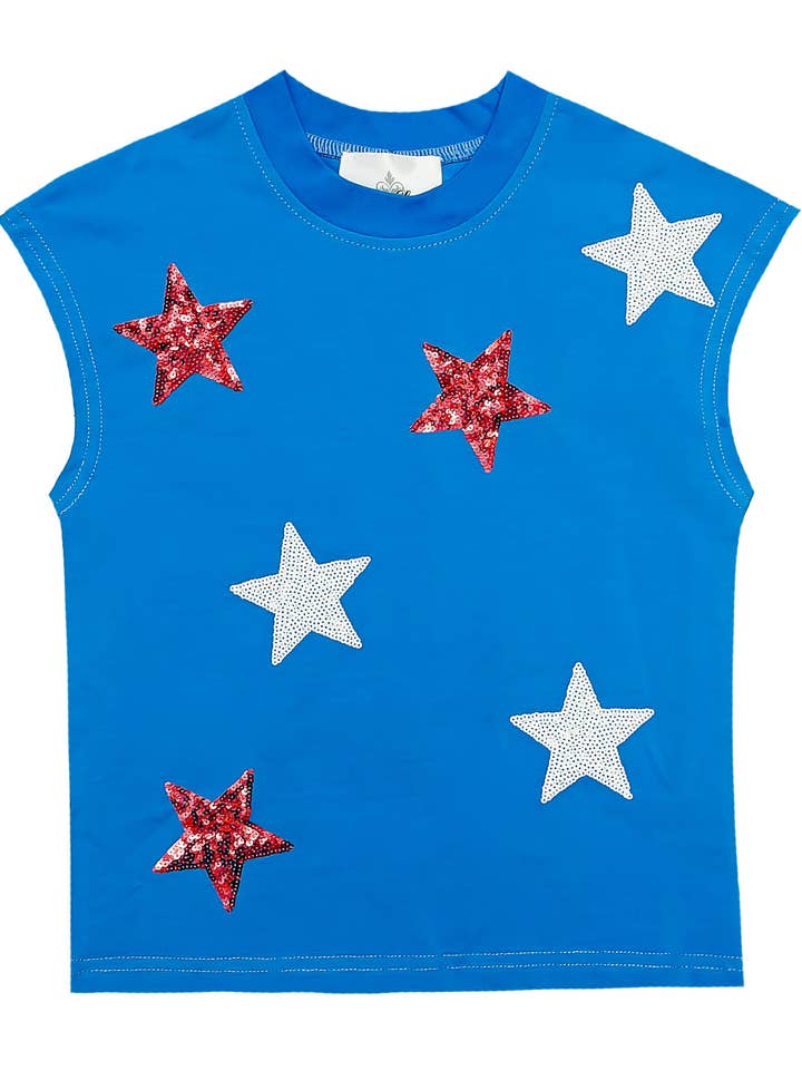 Stars Sequin Top for wholesale by Belle Cher