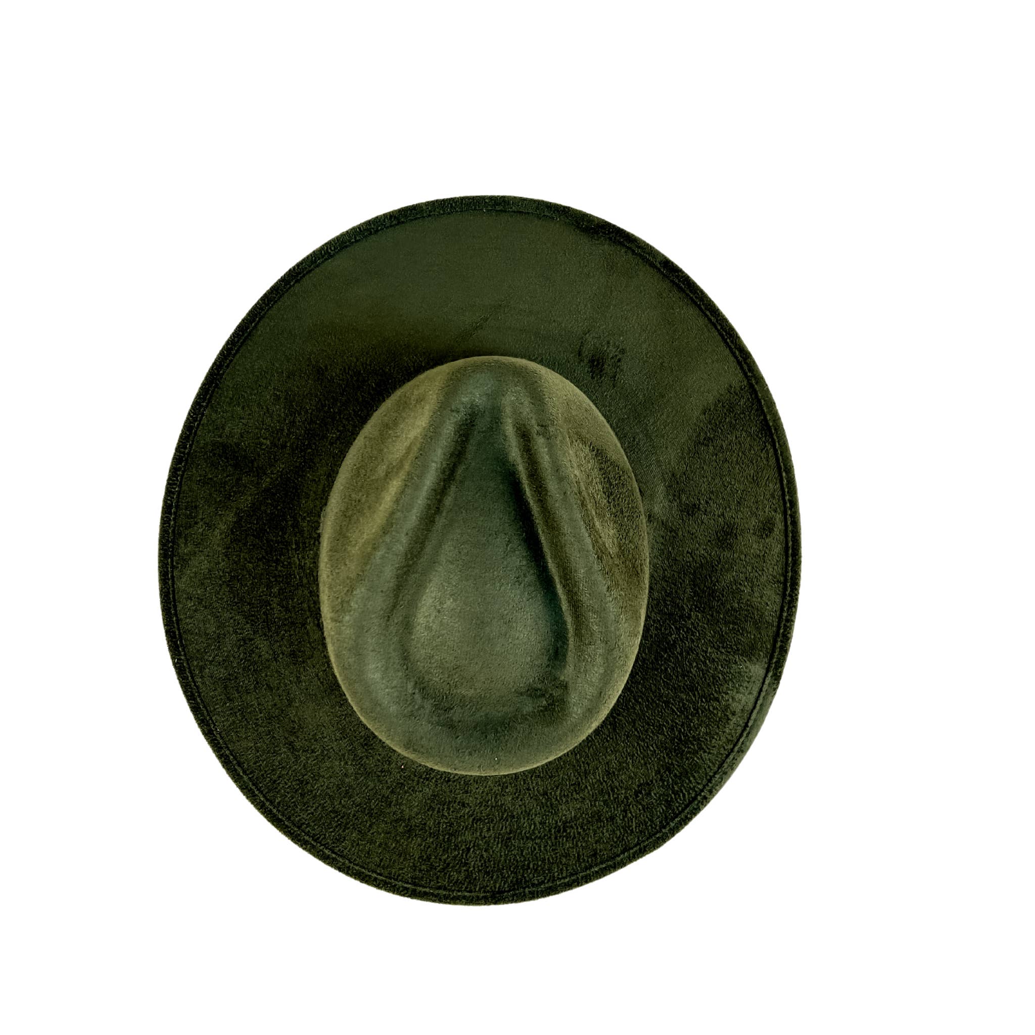 Wilder and Soul Wholesale Hats - Wholesale Fedora - Women's - Vegan Suede Rancher Hat - Olive Green