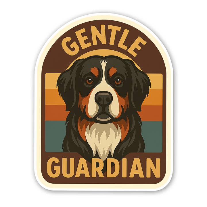 Bouvier bernois - Autocollant Gardien Doux pour la vente par Sticker Atlas