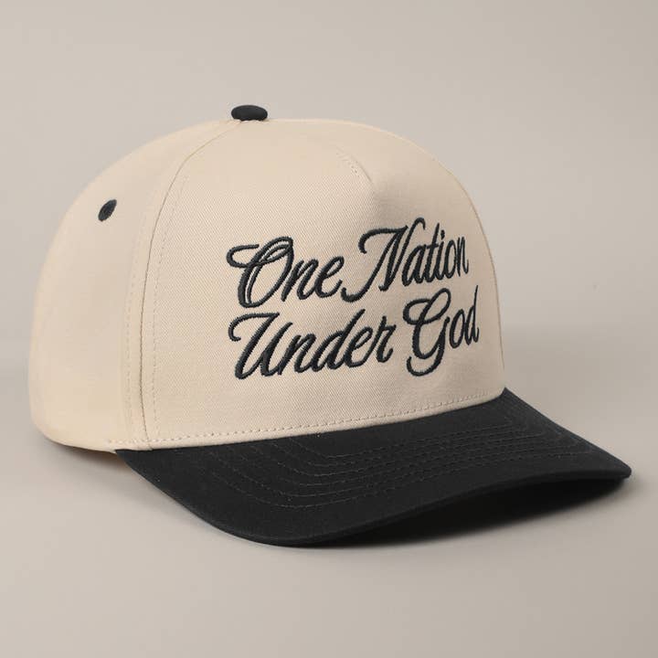 Fashion City - Wholesale Trucker Hat - Unisex - One Nation Under God Two-Tone Trucker Hat