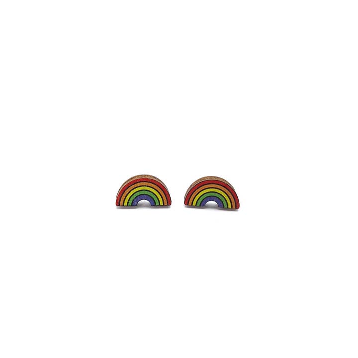 Prickle People – wholesale Stud/post earrings – Bright Rainbow Stud Earrings1