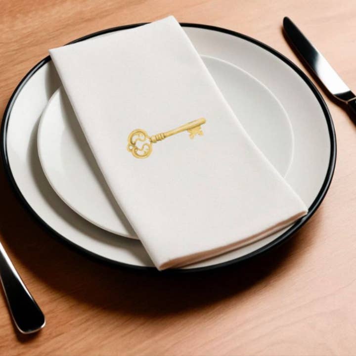 Vintage Key Gold - Printed Guest Towel for wholesale by Altoonastore