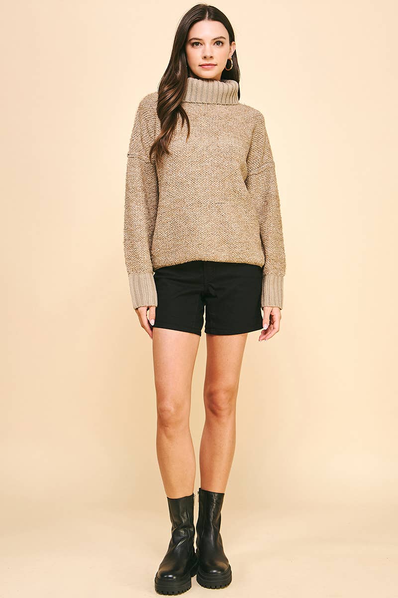 PINCH – Großhandel Strickpullover – Damen – PULLOVER MIT LANGEN ÄRMELN UND ROLLKRAGEN - 5476W5