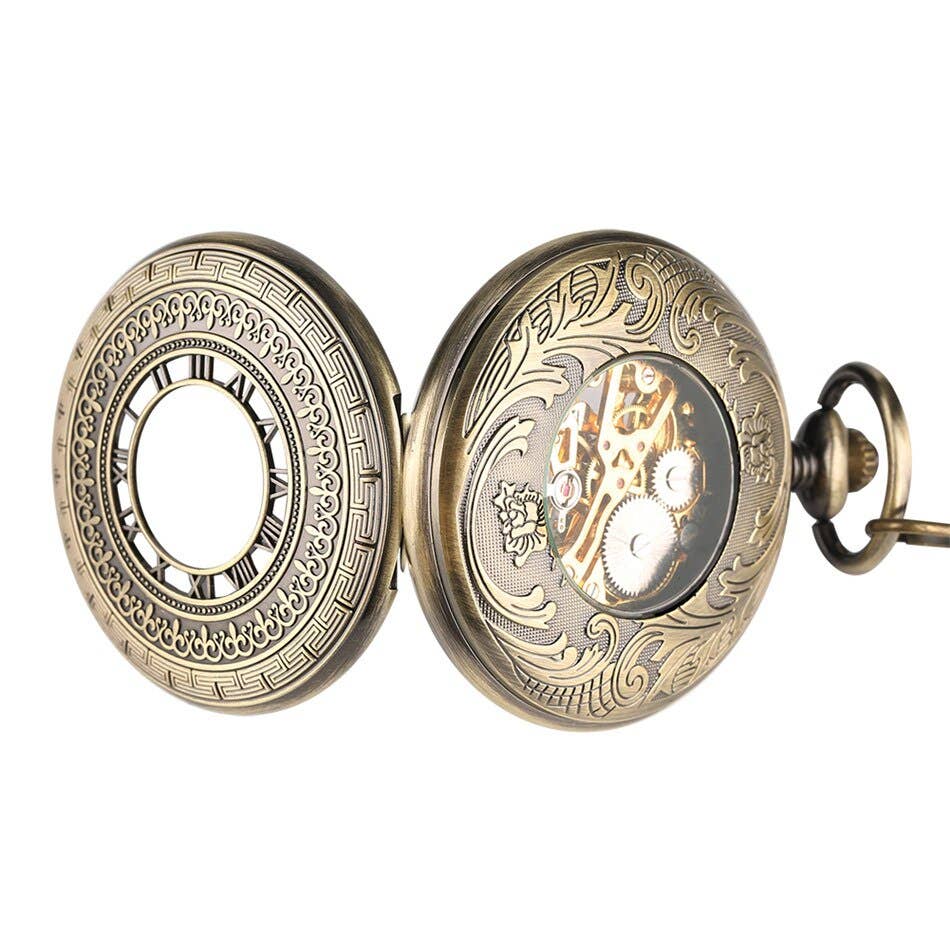 WoodWristCo - Wholesale Wrist Watch - Men's - Mechanical Pocket Watch Fleur de Lys1