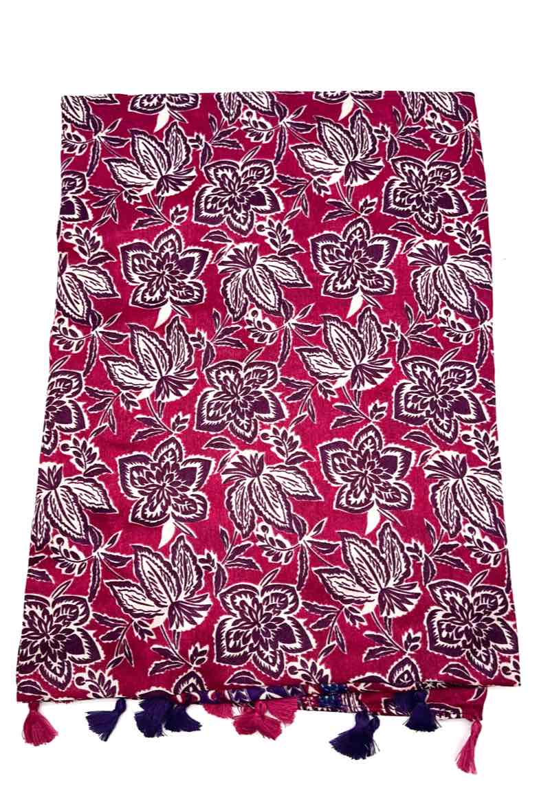 LINETA - Wholesale Sjaal - Dames - Sjaal met bladpatroon HH-1278