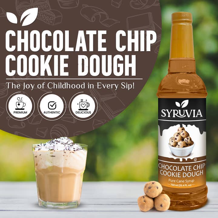 Syruvia - Wholesale Flavored Syrup - Chocolate Chip Cookie Dough Syrup