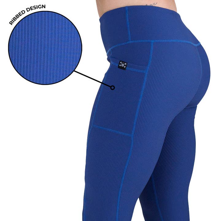 Ribbed Leggings | Navy for wholesale by Constantly Varied Gear