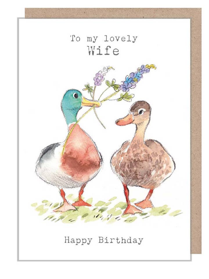 Wife Birthday Card - To My Lovely Wife RIV07 for wholesale by Paper Shed Design Ltd