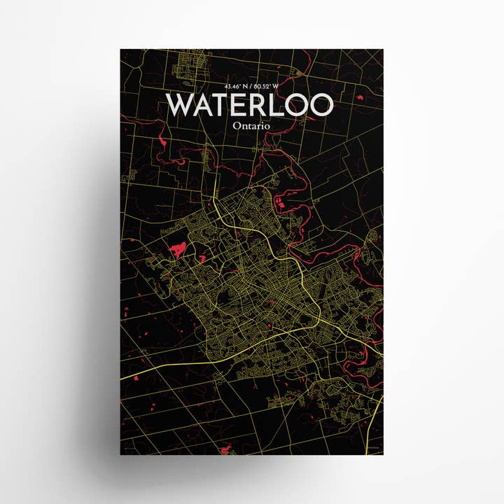 OurPoster.com - Wholesale Poster - Waterloo City Map Poster88