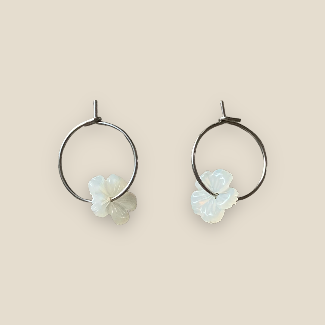 La Eva Store – wholesale Hängande örhängen – Örhängen Blomma silver0