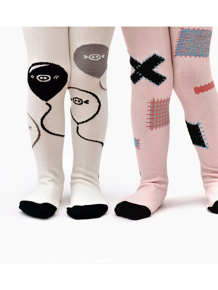 BOXBO - Wholesale Tights - Kids - Collant Patch-Pink Tights1