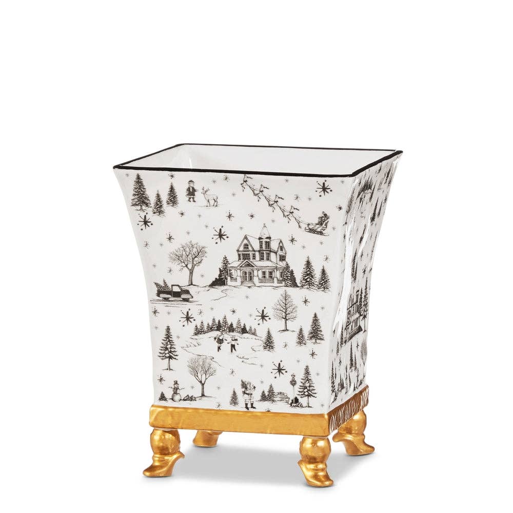 Dunn Deals - Wholesale Christmas Decoration - Royal Court Collection - 7" Through the Woods Cache Pot0
