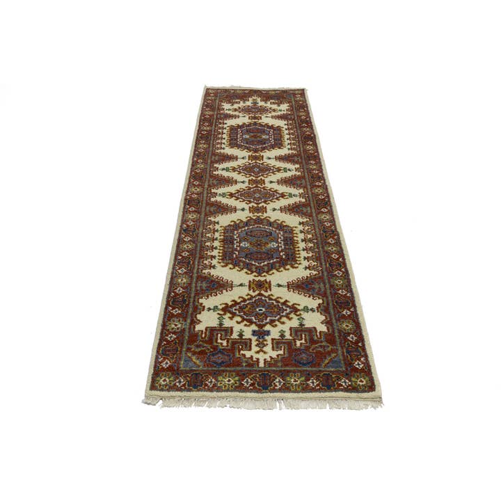Tapis moderne tribal Indo-Gabbeh de couleur crème, 2 pi 7 x 9 pi 5 po pour la vente par Magic Rugs Inc.