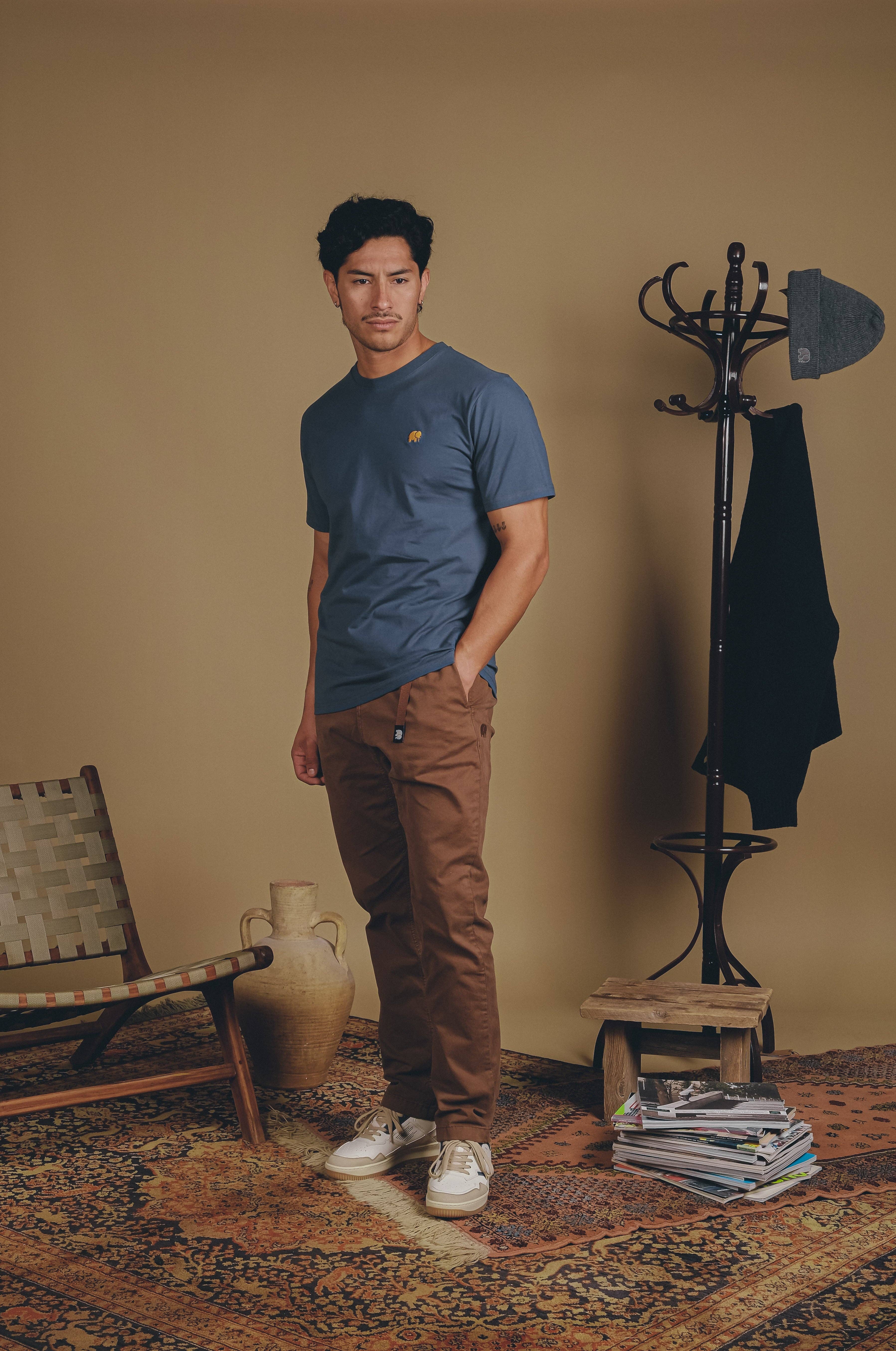 Trendsplant Clothing – Großhandel T-Shirt – Herren – Organic Essential T-Shirt Trendsplant Blau3