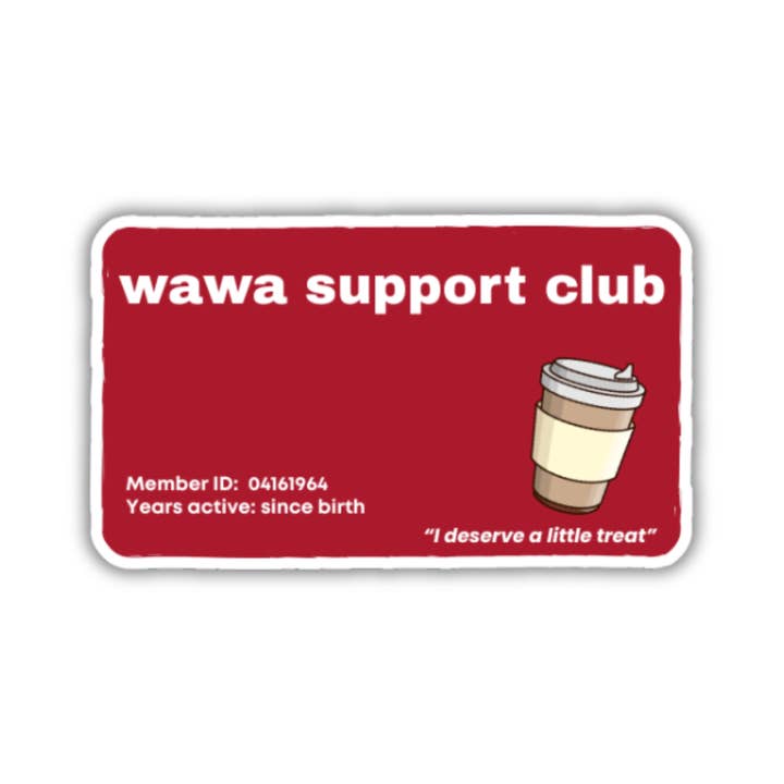Wawa Support Club (Coffee Version) Sticker for wholesale by Aura State