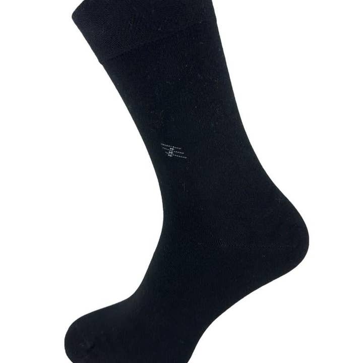 La Pèra – wholesale Strumpor - Herr – Mäns klassiska bambusockor Set med 3 par - Svart Plain