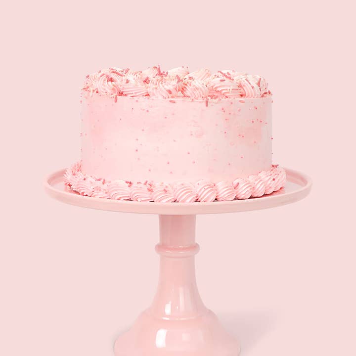 Joyeux Company - Vente Présentoirs à gâteaux - Grand présentoir à gâteau en mélamine rose pivoine 11,5 pouces
