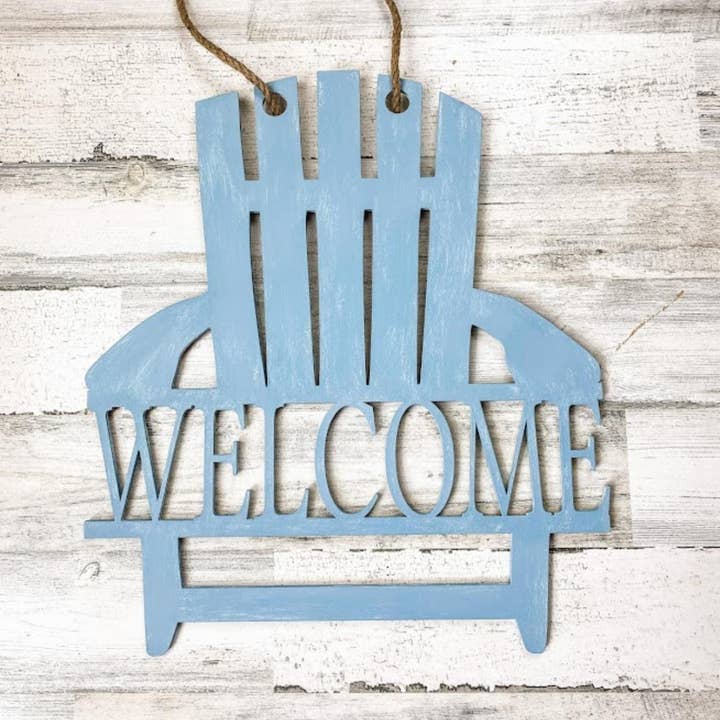B-Cozy Home Decor - Wholesale Door Hanger - Welcome Beach Chair Door Hanger, Summer Door Decor, Wreath