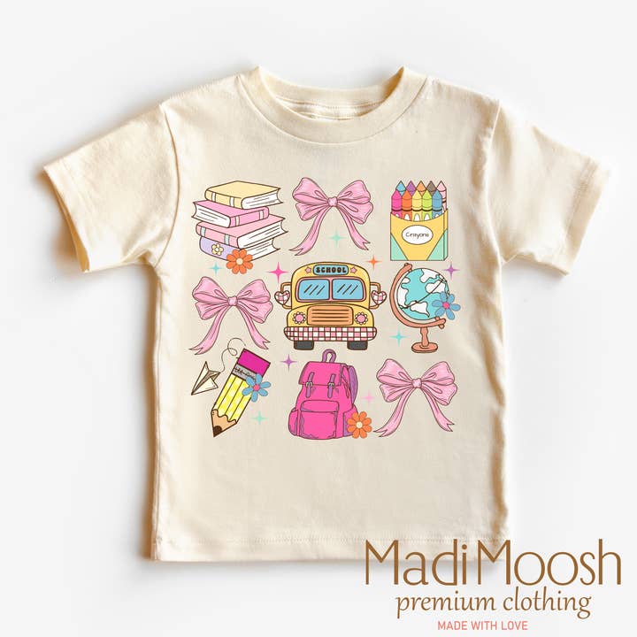 Cute Girls School Shirt - Back To School Shirt for wholesale by Madi Moosh