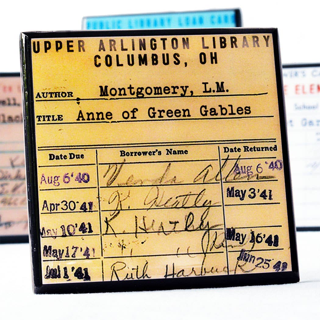 Cheltenham Road - Wholesale Coasters - Vintage Library Card Coaster Set5