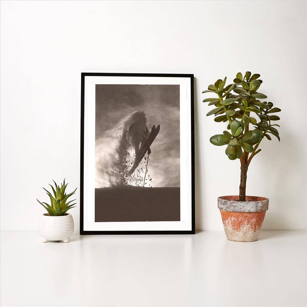 Found Image Press – Großhandel Kunstdruck – Kunstdruck WS-230 Skifahren im Pulverschnee1