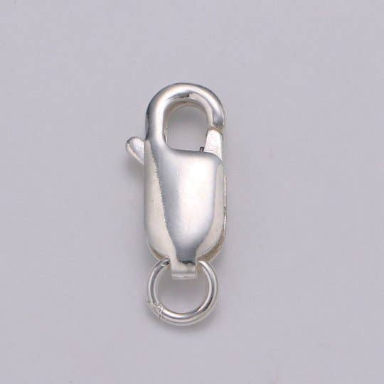 Aim Eternal - Wholesale Clasp - S925 Sterling Silver Oval Straight Lobster Claw Clasp Silver findings Clasp for Bracelet Necklaces Anklet Jewelry Supply Component SL-239~SL-2433