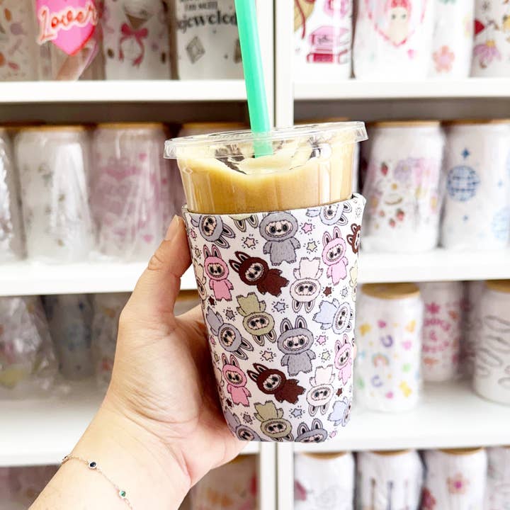 Sonny Rising - Wholesale Drink Huggers & Koozies - Iced Coffee Sleeve, Monster Pattern2