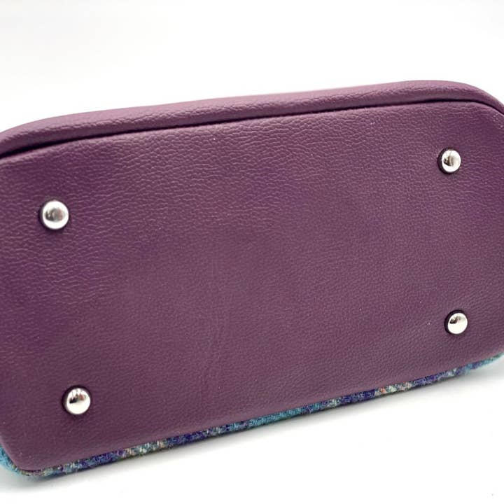maccessori - Venta al por mayor Bolso con asas - Mujer - Bolso de Asa Superior Harris Tweed Cuadros Verde Púrpura